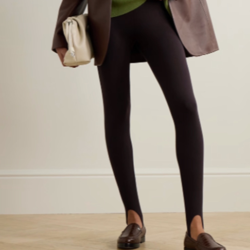 LESET Rio stretch-ponte stirrup leggings (Now Pre-order Only) XS, Chocolate